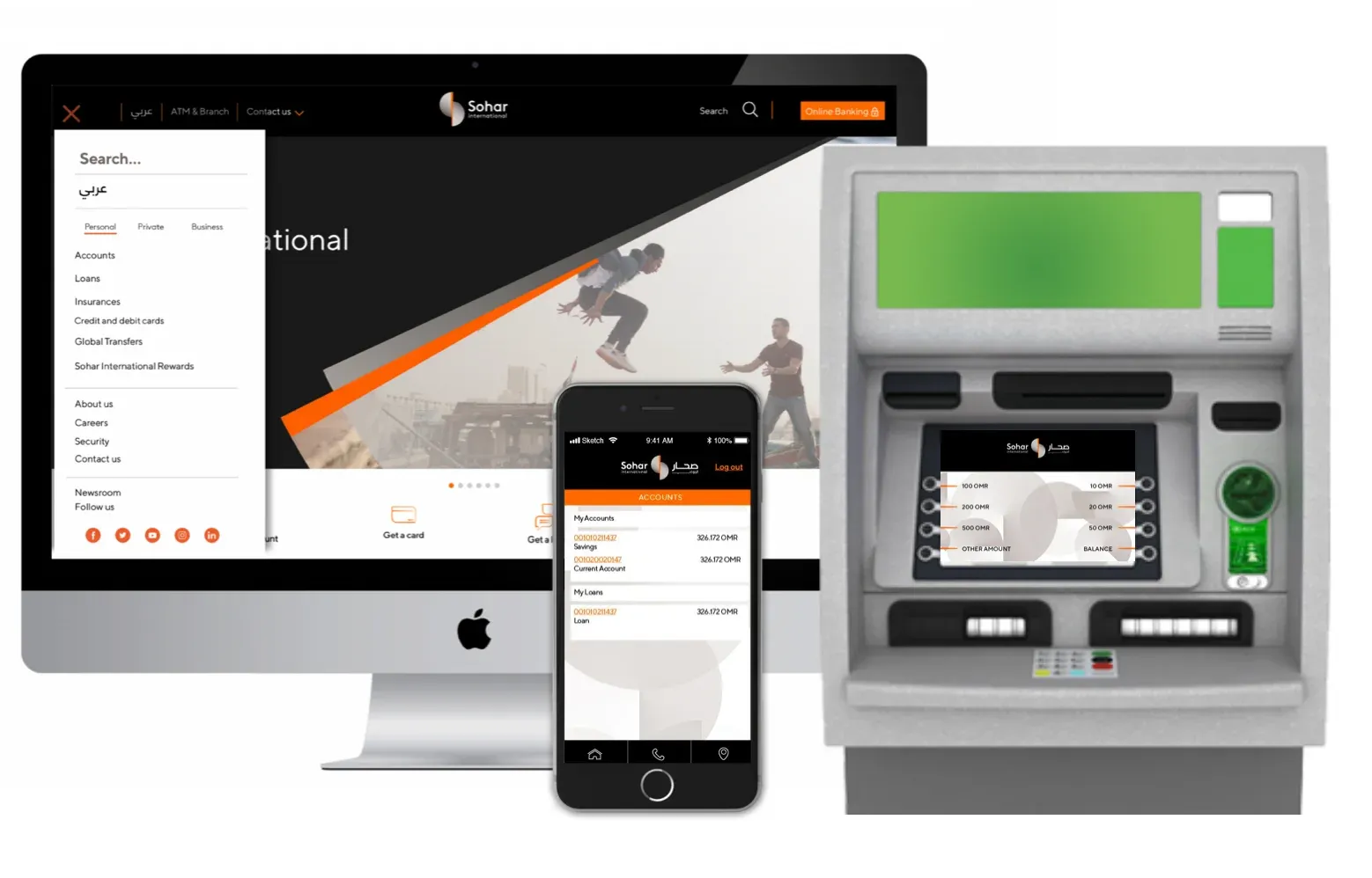 One experience across mobile, ATM and desktop.